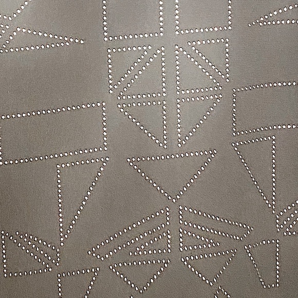 NWOT Black & Silver geometric shift dress cropped sleeve Open Back - Size Small - Picture 3 of 5